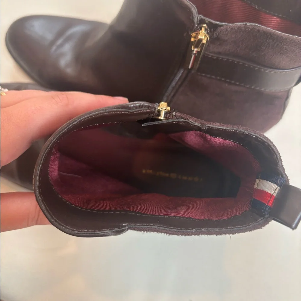 Tommy Hilfiger Brown Leather Boots